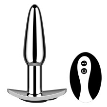 (white) Anal Plug With Push 10 Vibration Modes Anal Toy For Men Prostate Massager Sex Toys With Remote Control Vibrator Anal Toys for 18