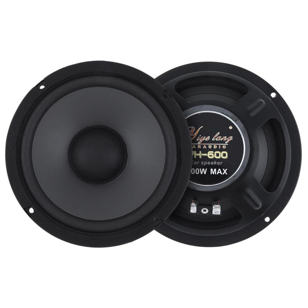 (black) Yiye Lang Car Stereo Speaker 6.5 Inch Coaxial Speaker Car 600w Car Subwoofer 2way Speaker 1 Pair