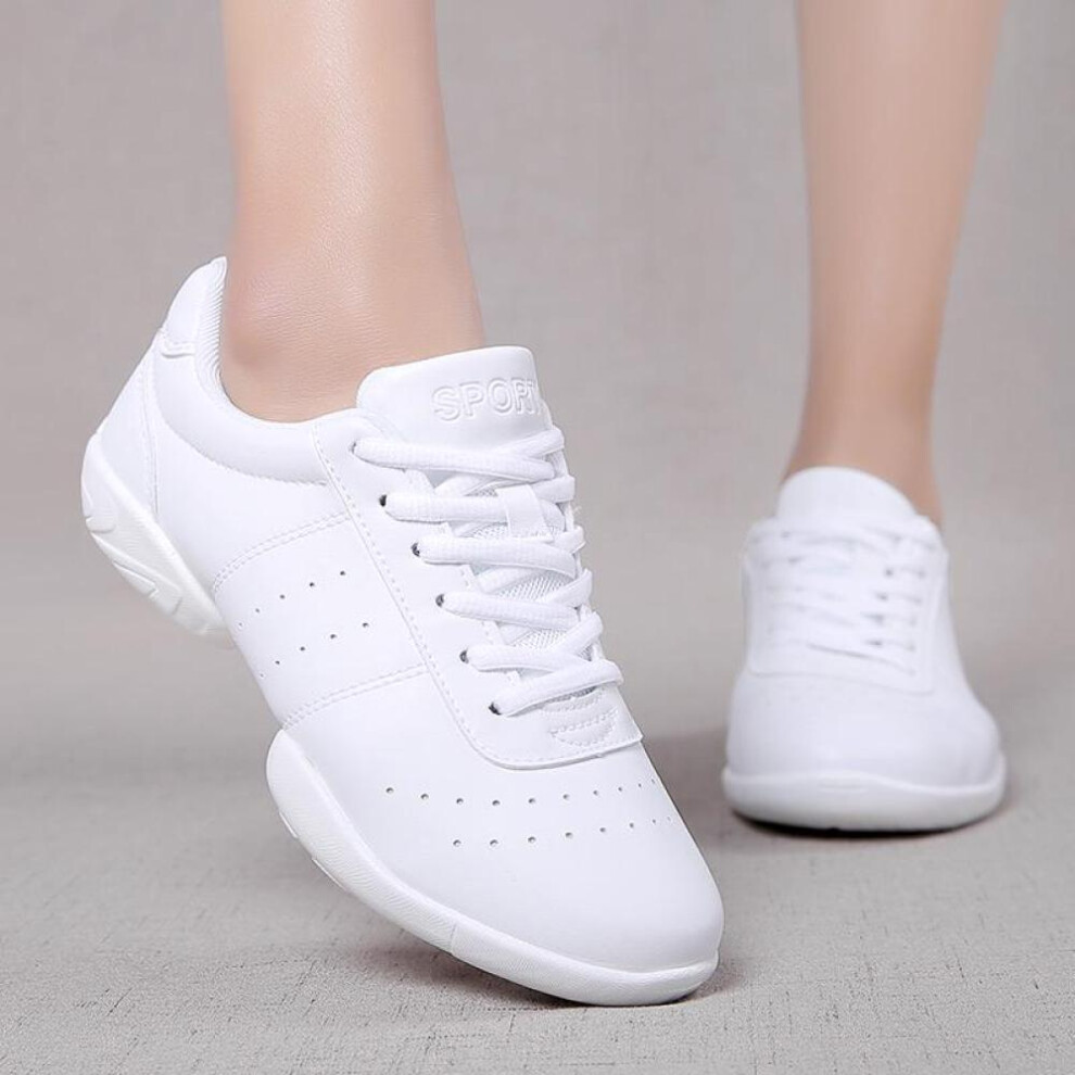 (white, 32) Dance Shoes Women&apos;s Modern Soft Bottom Outsole Jazz Sneakers Aerobic Sports Breathable Light Female Dance Fitness Sports