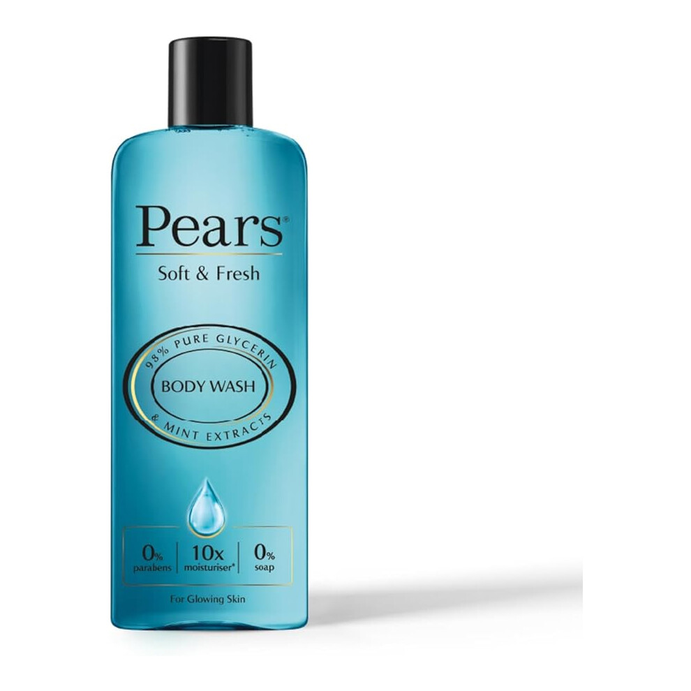 Pears Soft & Fresh Body Wash with Pure Glycerin & Mint Extracts 250ml | Refreshing & Moisturizing Shower Gel for Soft Skin
