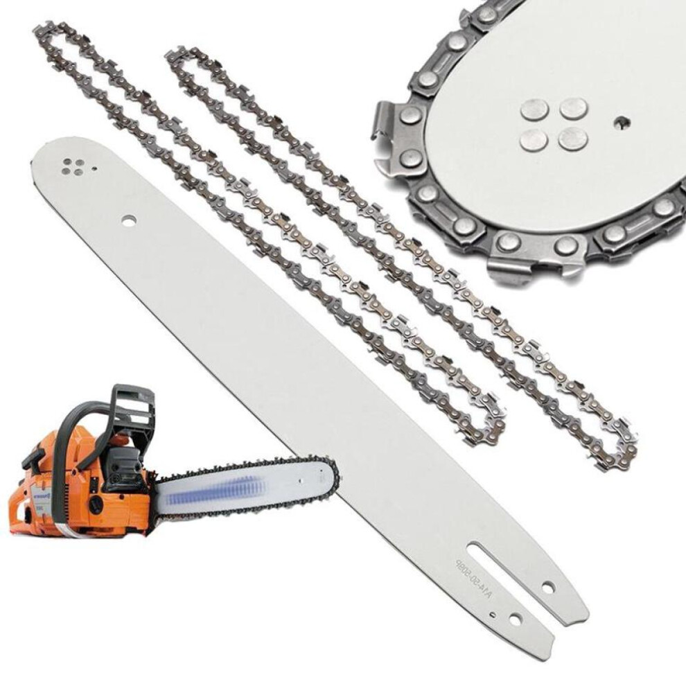 2x Chainsaw Chains & 14&apos;&apos; Guide Bar For Stihl Chainsaws Mse140 Ms160 Ms250 Ms180 Ms192