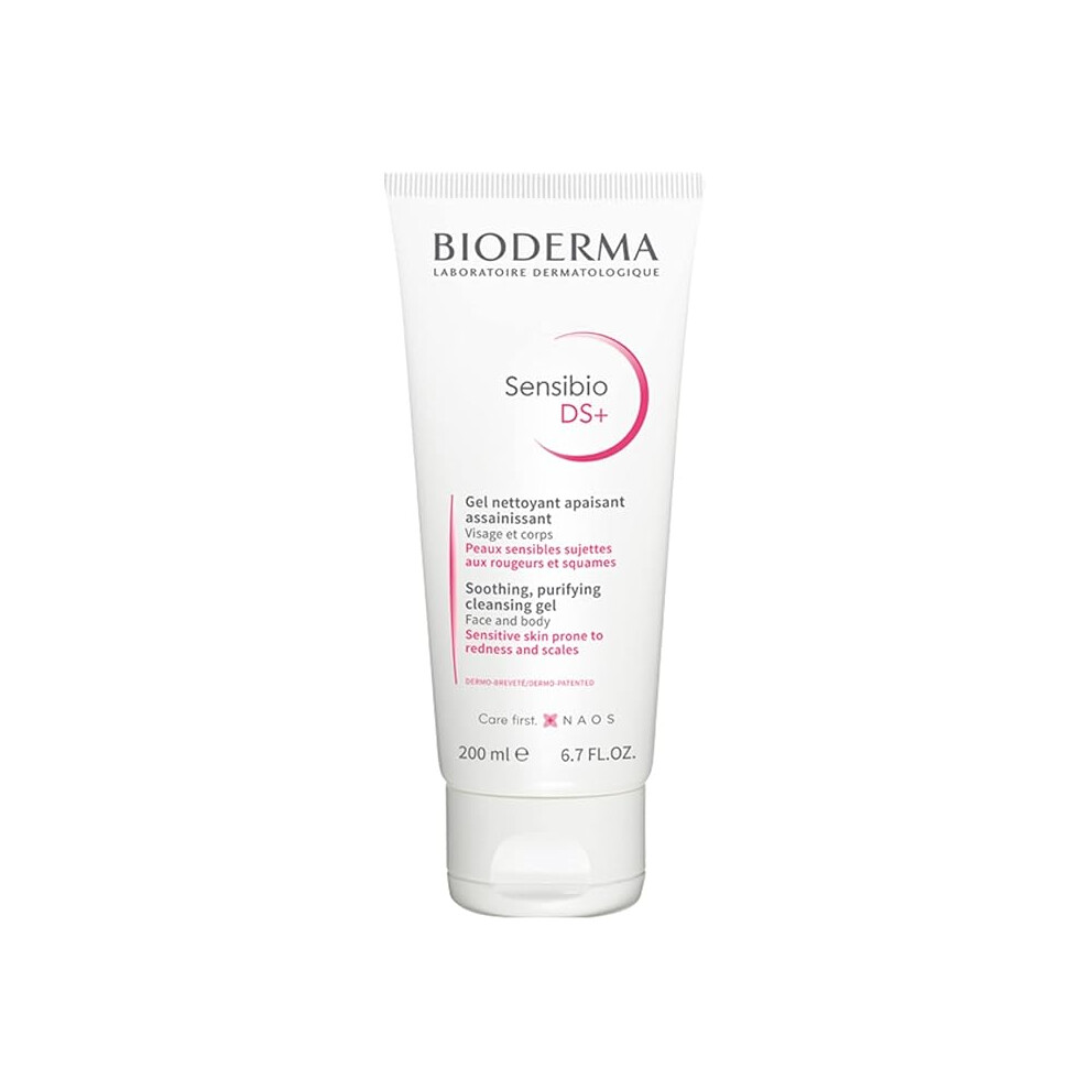 Bioderma Sensibio DS+ Soothing Purifying Cleansing Gel 200ml | Face & Body Wash for Sensitive, Dry Skin, Controls Redness & Irritation