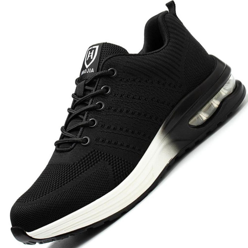 (white, 46) New Air Cushion Safety Shoes Men Women Work Sneakers Steel Toe Shoes Puncture-proof Sport Work Shoes Men Indestructible Safety Boots Working Shoes