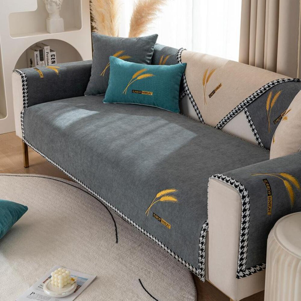(grey, 70x120cm 1pcs) Sofa Cover Slipcovers Chenille Couch Cover Cushion Modern Sofa Pad Towel Couches Covers For Living Room