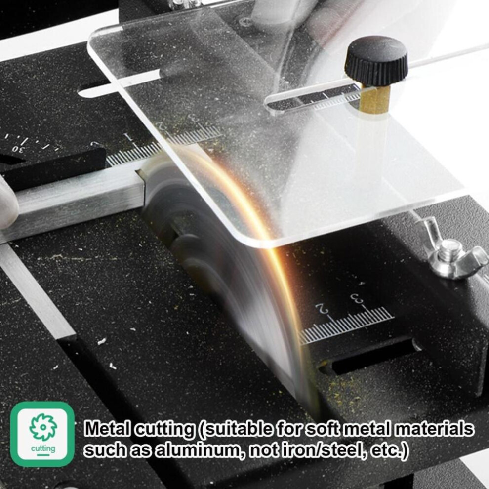 Multifunctional Electric Table Saw Adjustable Speed mini Desktop Circular Saw Cutter Set for Wood Plastic Acrylic