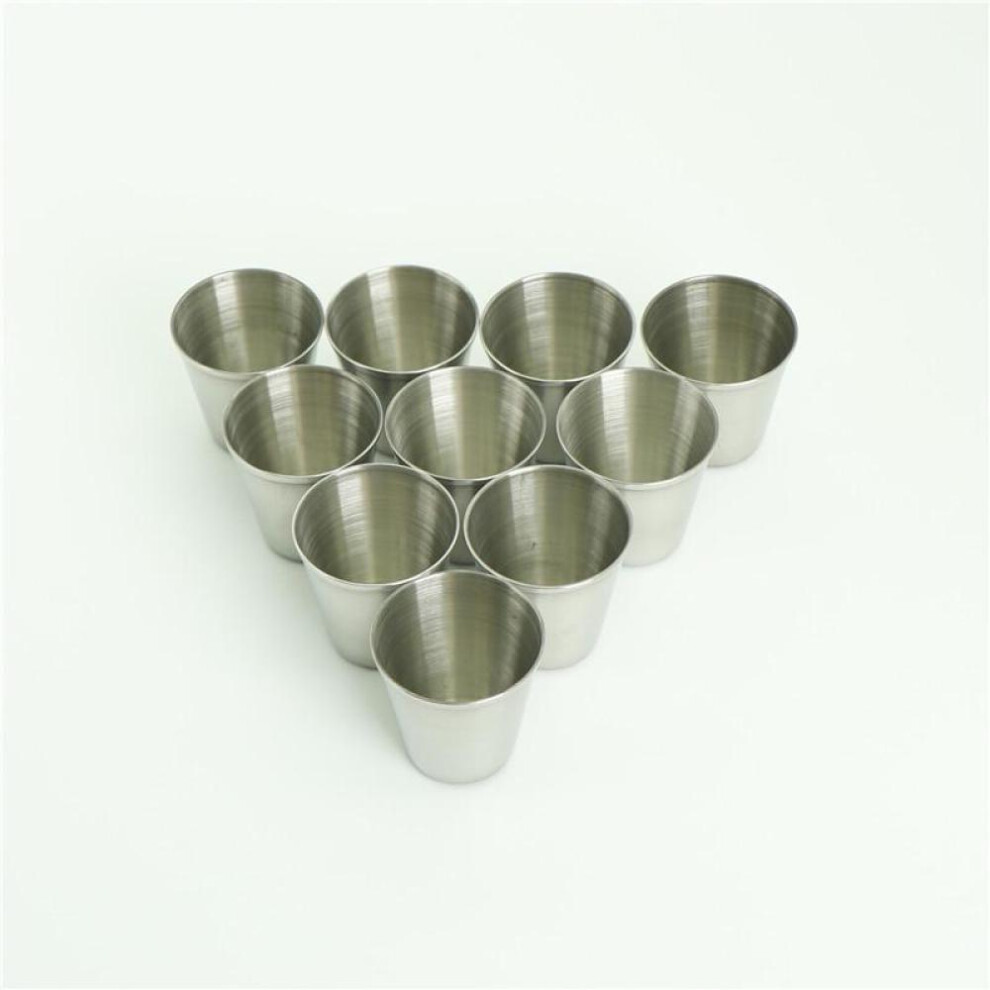 10pcs 30ml Portable Stainless Steel Wine Drinking Shot Glasses Barware Cup