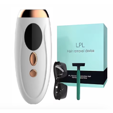 (White) Portable IPL Laser Epilator 990000 Flashes Painless Permanent Hair Removal for Women Body and Bikini Line
