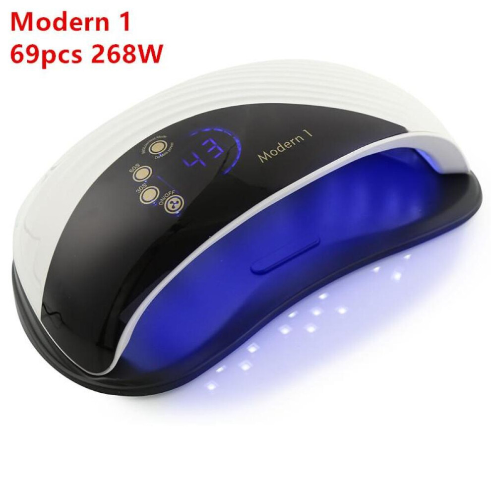 (as the picture) Modern 1 268w Nail Dryer For Nail Led Uv Lamp For All Gels 69 Leds Uv Lamp For Nail Machine Curing 10s/30s/60s/99s Timer