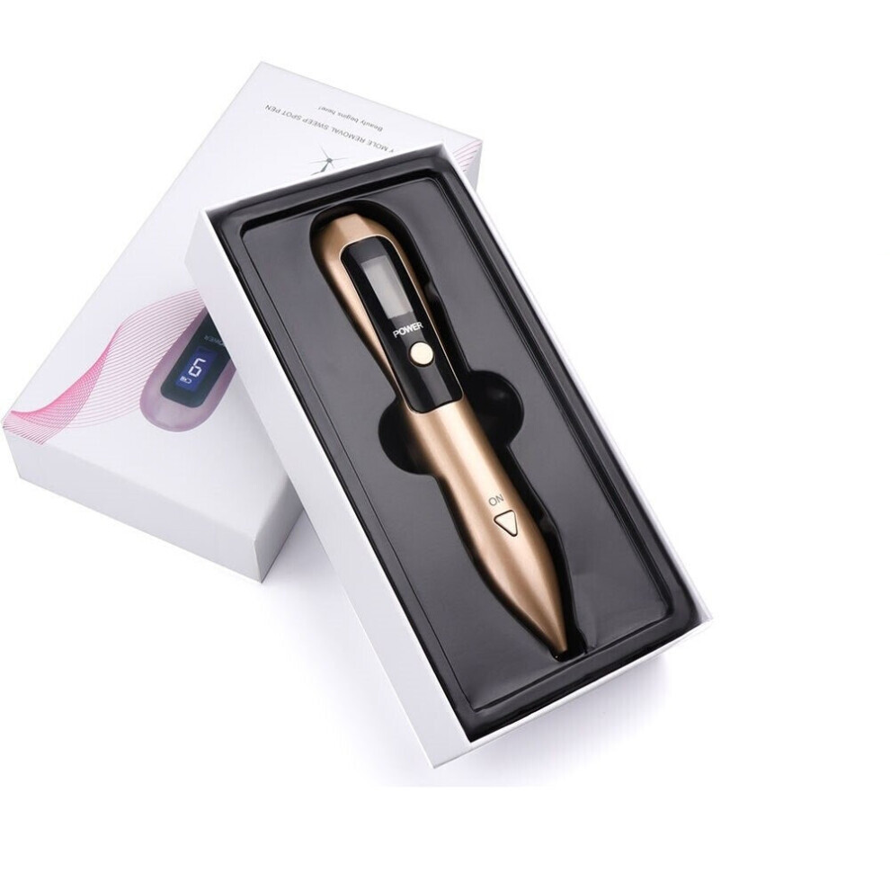 (Gold) Laser Plasma Pen Mole Removal Dark Spot Remover LCD Skin Care Machine Facial Skin Wart Tag Tattoo Cleaner Tool Beauty Device
