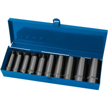 Draper 38369 Expert Hi-Torq Metric Socket Set, 1/2" Square Drive, 10 Pieces