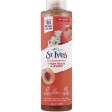 ST. Ives Fresh Peach & Jasmine Exfoliating Body Wash 650ml | Plant-Based Cleansers for Smooth, Radiant Skin | Shower Gel