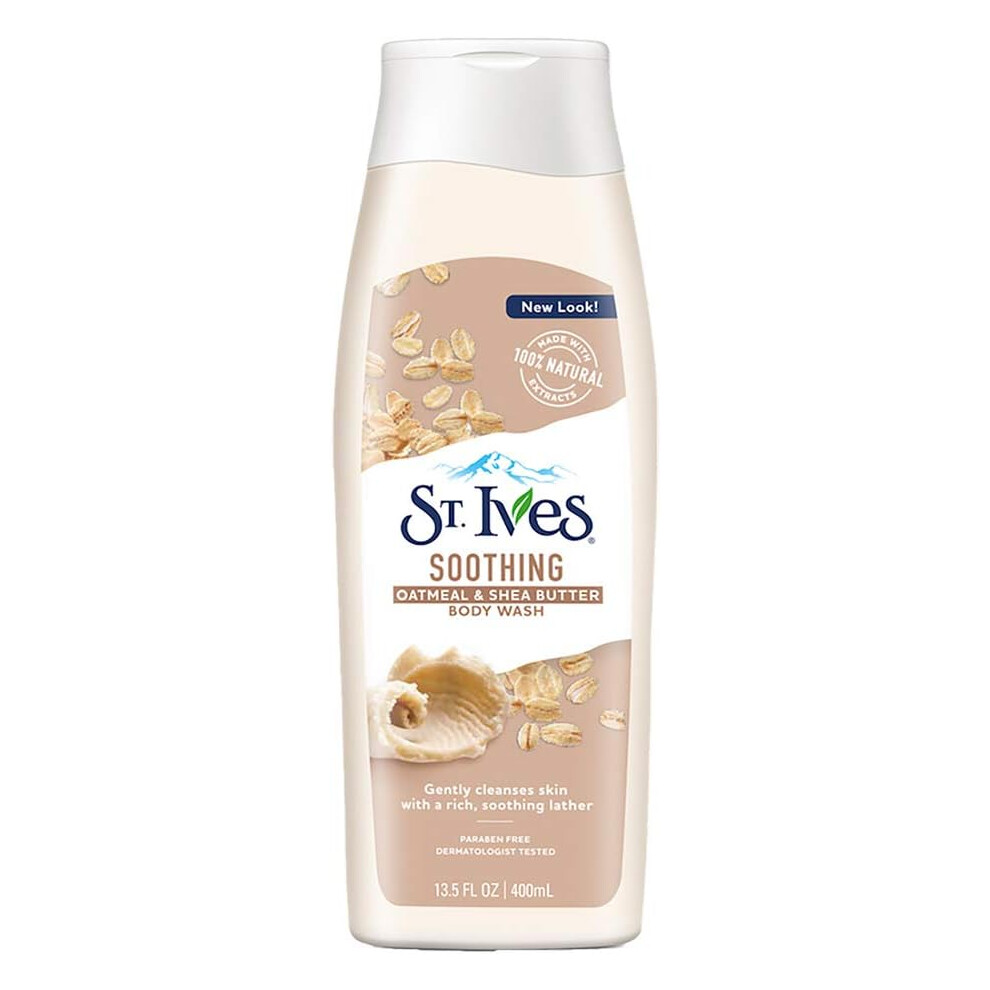 ST. Ives Oatmeal & Shea Butter Soothing Body Wash 400ml | Moisturizing Shower Gel for Soft, Hydrated Skin