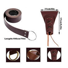 Medieval Leather Sword Holster Belt Pirate Holster Belt for Cosplay,black