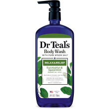 Dr. Teal's Epsom Salt Body Wash with Eucalyptus & Spearmint 710ml | Relaxing Shower Gel for Soothing, Refreshing Skin