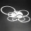 Living And Home (8 Heads) Modern Circular LED Semi Flush Ceiling Light 5