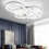 Living And Home (8 Heads) Modern Circular LED Semi Flush Ceiling Light 3