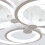 Living And Home (8 Heads) Modern Circular LED Semi Flush Ceiling Light 6