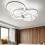 Living And Home (8 Heads) Modern Circular LED Semi Flush Ceiling Light 1