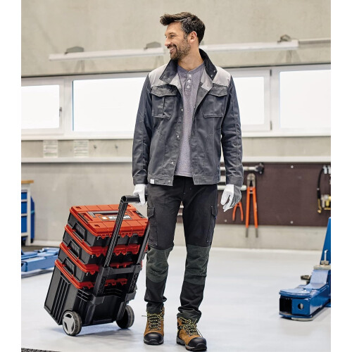 Einhell Einhell E-Case L Tool Storage Case With Wheels And Telescopic Handle - Power Tool Box, Stackable 1