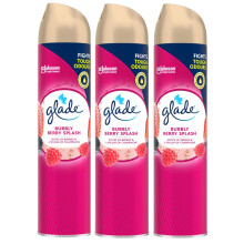 3 x Glade Aerosol Air Freshener 300ml - Bubbly Berry Splash