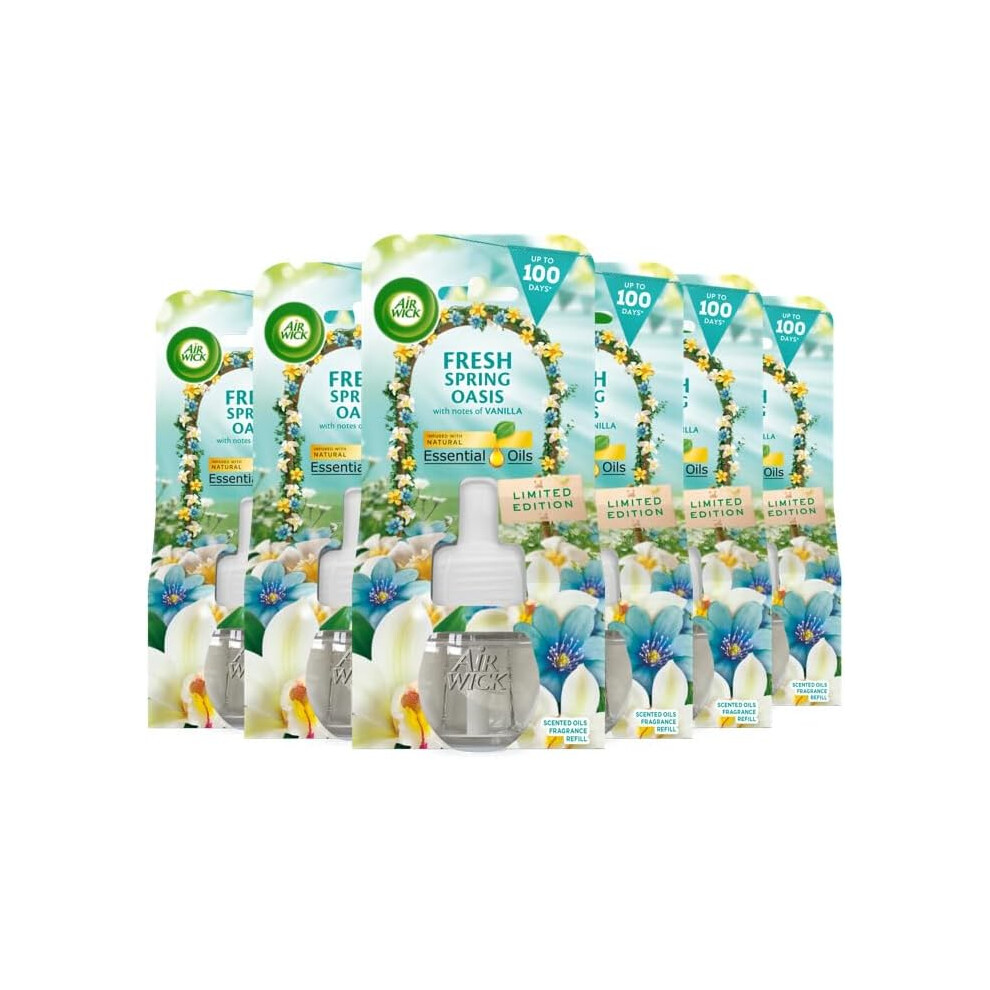 6 x Air Wick Plug in Oil Refills - Fresh Spring Oasis