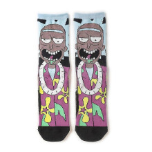(D) Unisex Men Women Anime Rick And Morty Cotton Socks Funny Cartoon Novelty Casual Socks Christmas Gift