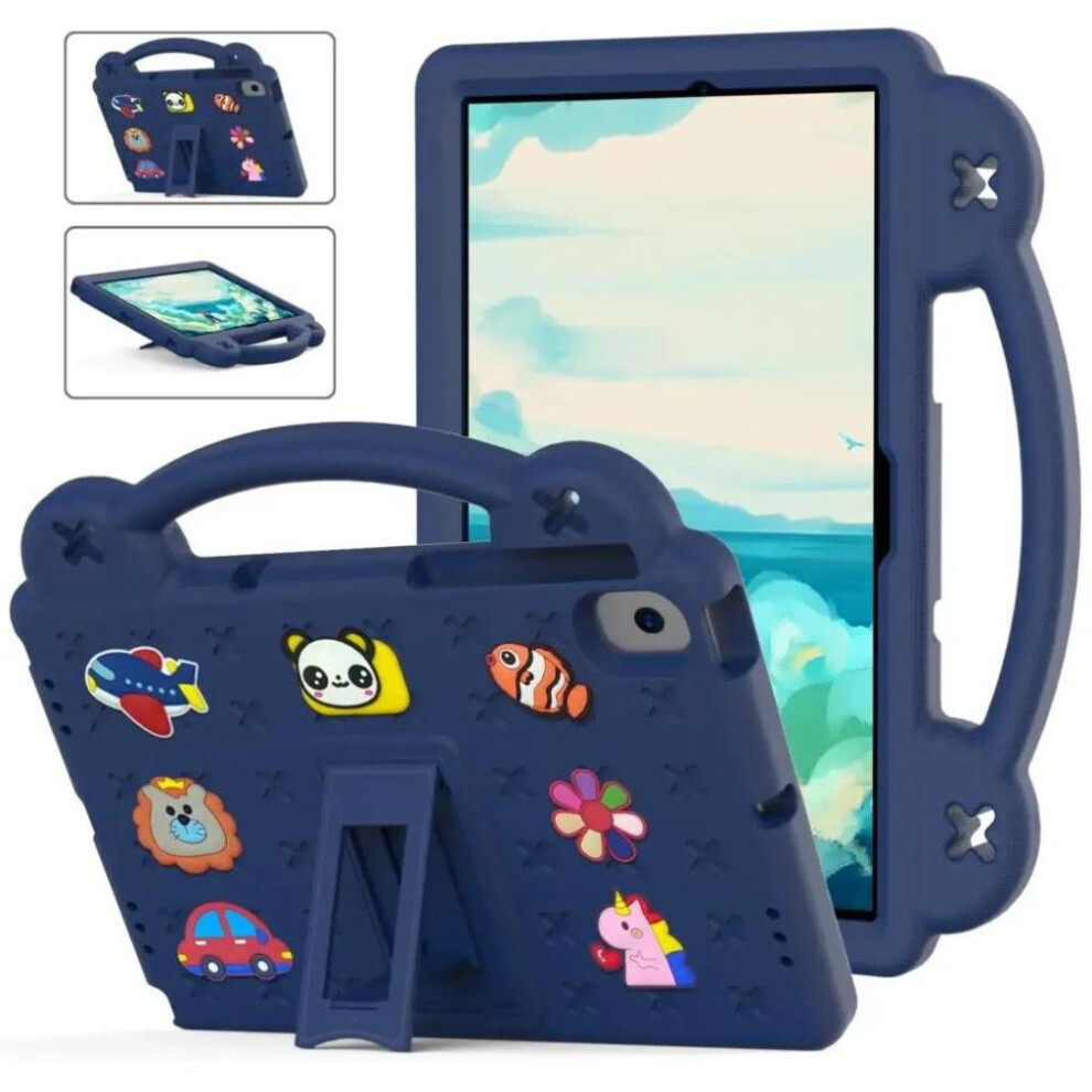 (Navy S5e 10.5 T720 T725) Kids Eva Bear Stand Rubber Case For Samsung Galaxy Tab S9 A9 Plus A8 10.5 Sm-X200 X205 X207 S6 Lite 10.4 P610 P615 A7 Blue 7016006888057