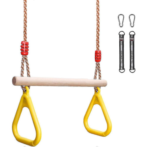 Kids Trapeze Bar with Gym Rings for Climbing Frame