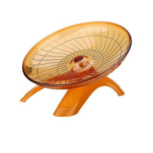 (Vitality Orange) Hamster running wheel flying saucer running disc silent running wheel sports toy