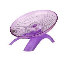 (Violet) Hamster running wheel flying saucer running disc silent running wheel sports toy