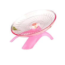 (pink) Hamster running wheel flying saucer running disc silent running wheel sports toy