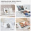 Acrylic Book Stand, Angle Adjustable Book Display Stand,Foldable Cookbook Stand, Book Holder for Ma 3