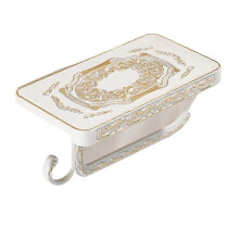 (ivory gold) Toilet wall hanging space aluminum paper towel roll mobile phone storage holder