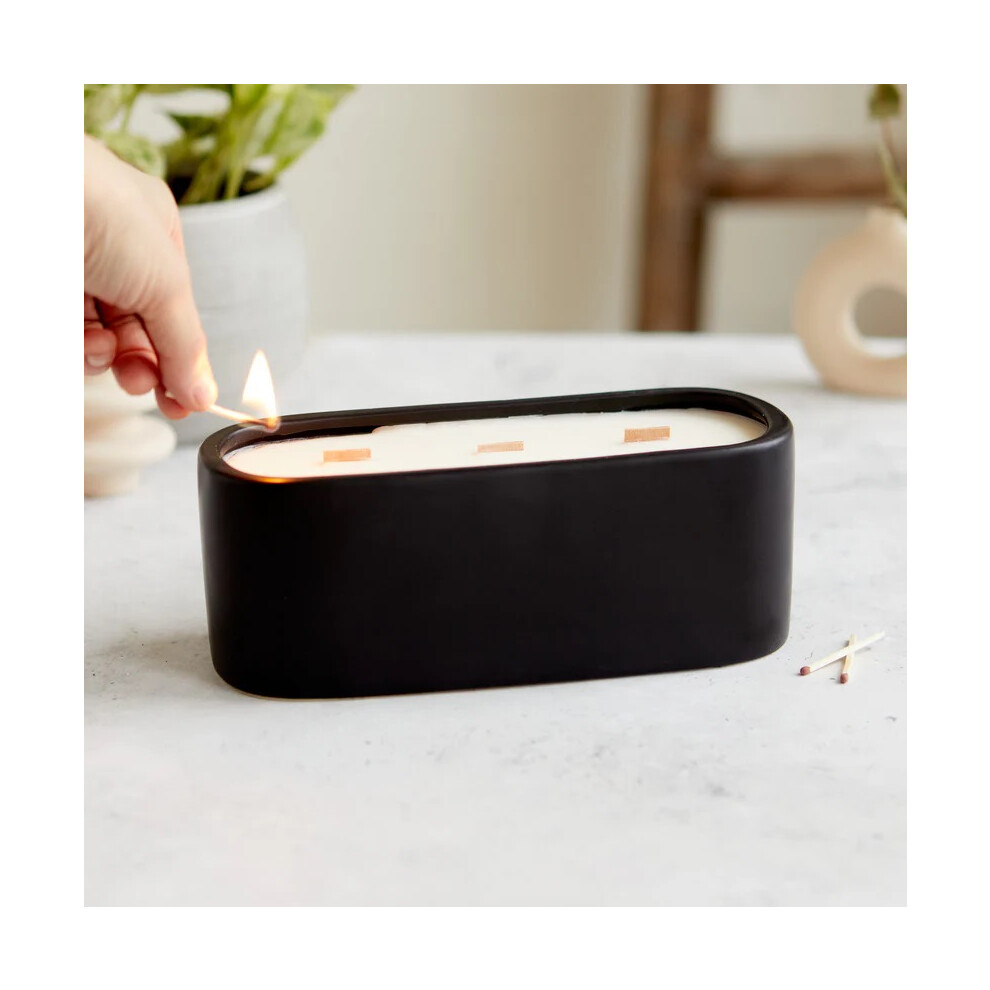 Zesty Lemons London Kiln Collection Baguette Candle - Black