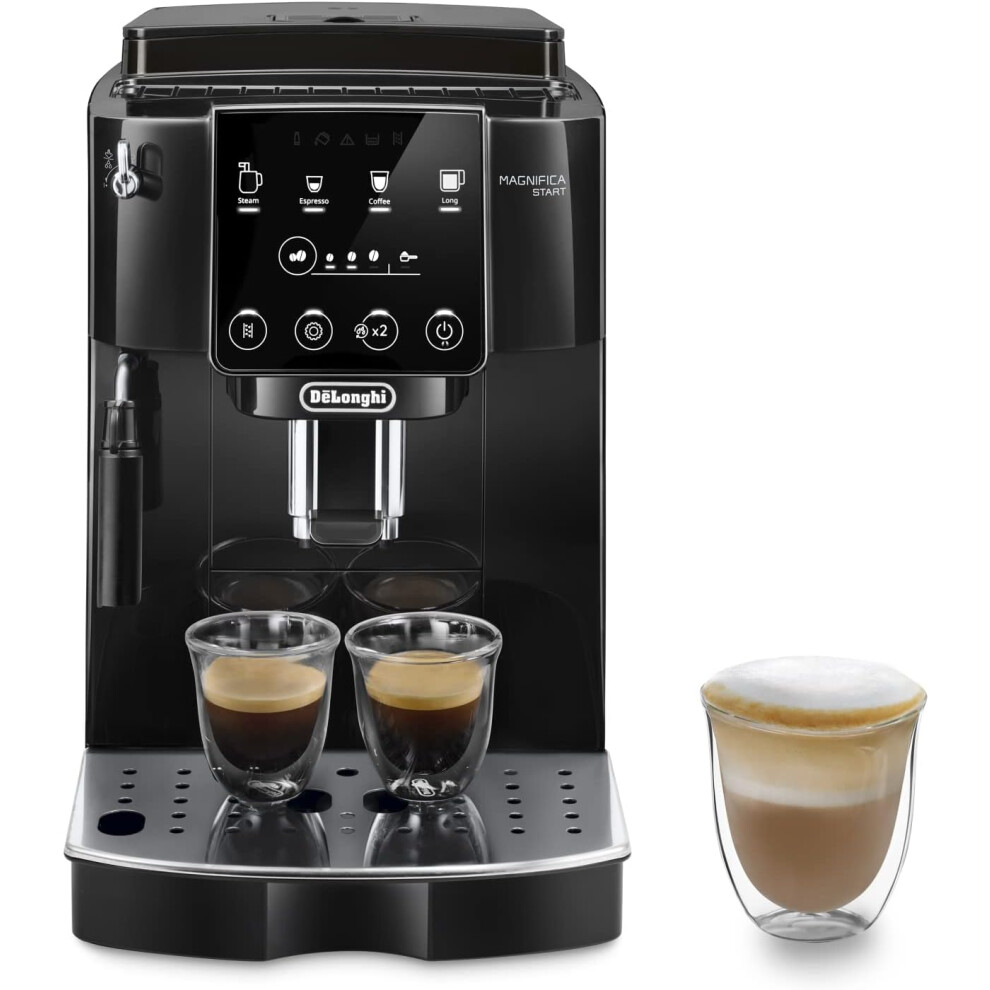 De'Longhi Magnifica Start ECAM222.20.B, Automatic Coffee Machine with Milk Nozzle, Bean to Cup Espresso Machine