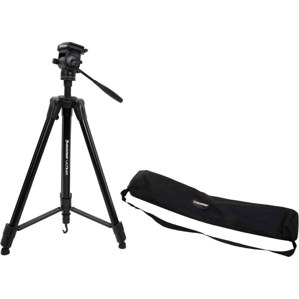 Celestron 93612 Ultima Pan Tilt Head Tripod for a Spotting Scope, Binocular or Camera