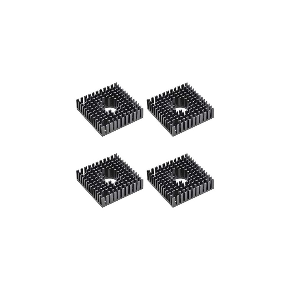 Dealmux Heatsink With Hole For Stepper Motor,3D Printer 40X40x11mm 4Pcs Black 9188143681797