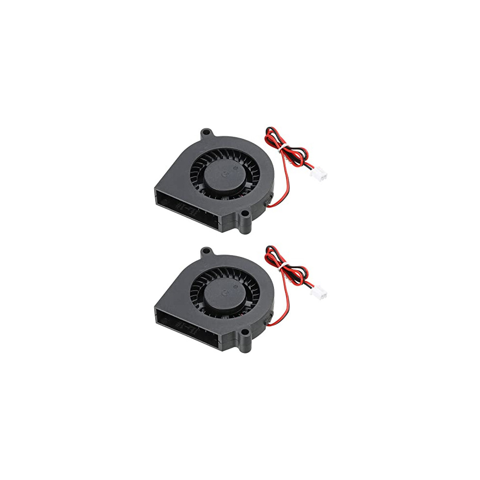 Dealmux Dc Brushless Cooling Blower Fan Cooler 6015 60X60x15mm Turbine Turbo Dual Ball Bearing Centrifugal Flow Blower Dc5v 2 Pin For 3D Printer 2Pcs 9188143681674