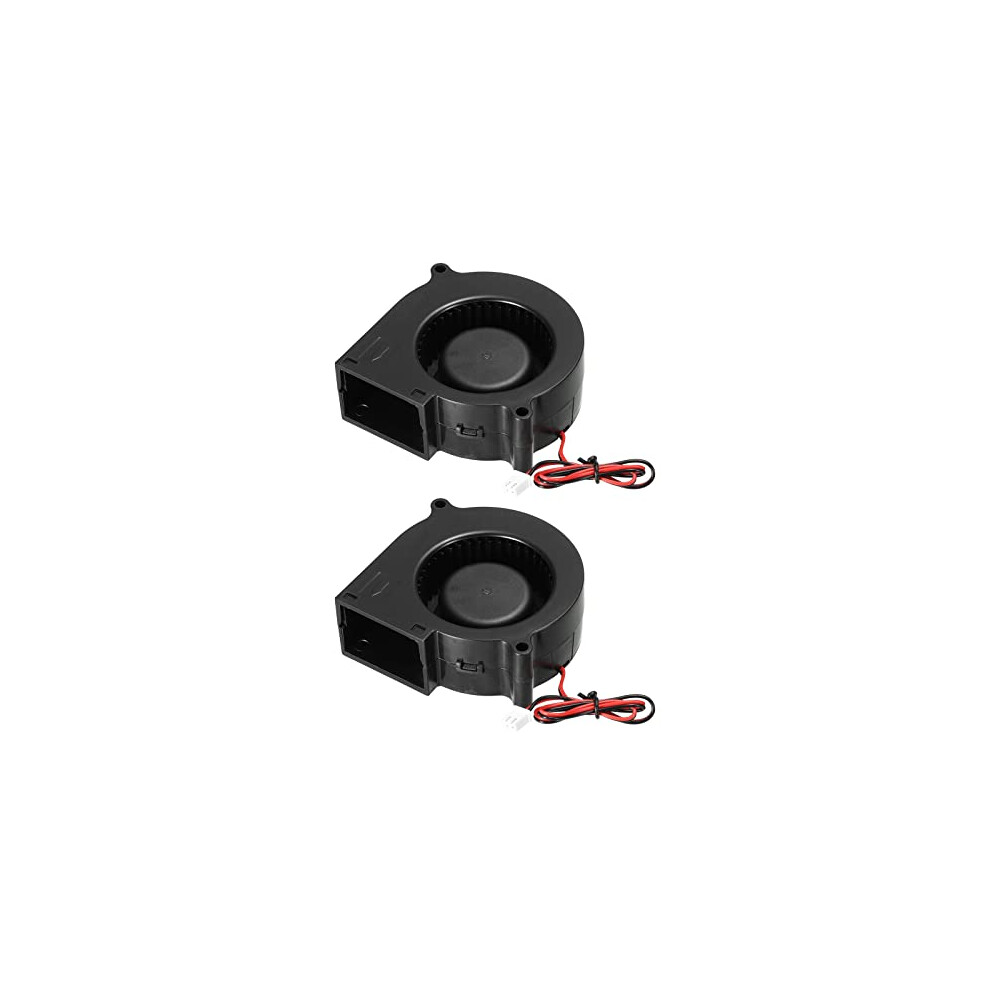 Dealmux Dc Brushless Cooling Blower Fan Cooler 7530 75X75x30mm Turbine Turbo Dual Ball Bearing Centrifugal Flow Blower Dc12v 2 Pin For 3D Printer 2Pcs 9188143682183