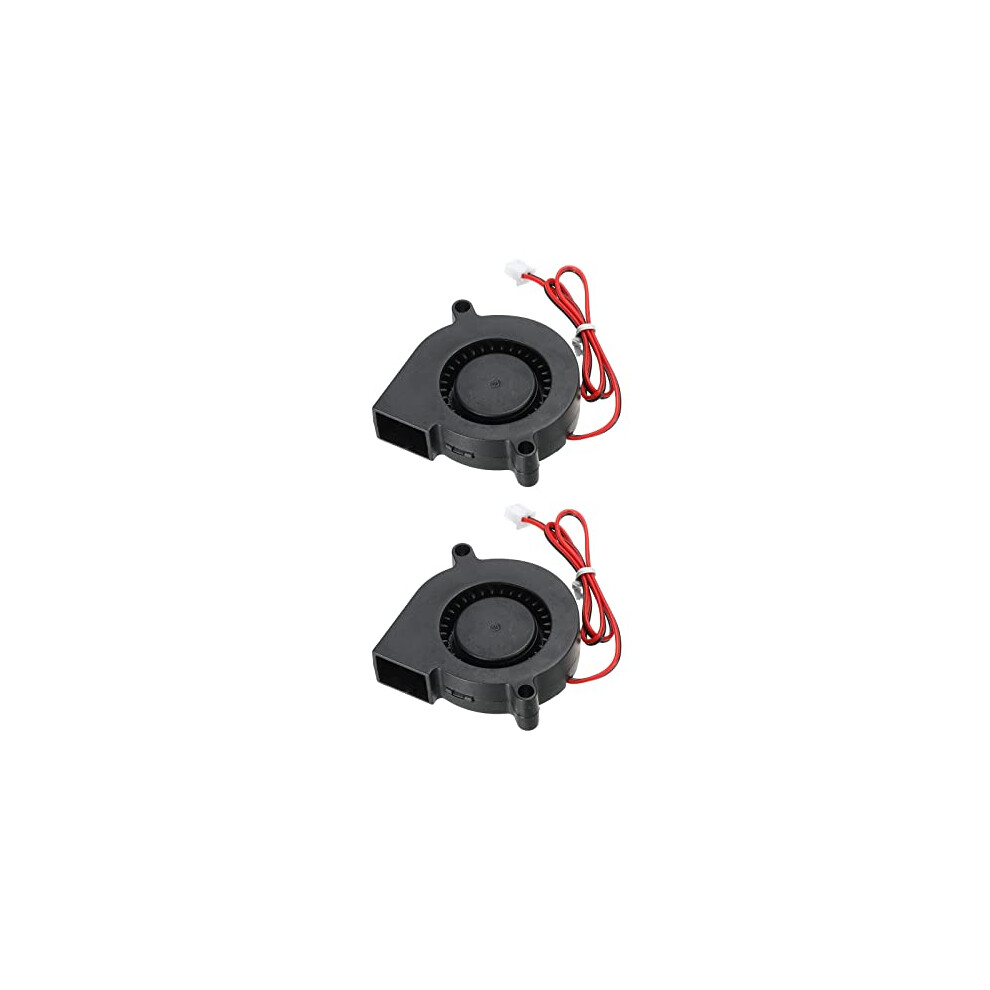 Dealmux Dc Brushless Cooling Blower Fan Cooler 5015 50X50x15mm Turbine Turbo Dual Ball Bearing Centrifugal Flow Blower Dc24v 2 Pin For 3D Printer 2Pcs 9188143681667