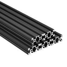DealMux 5 Pcs V Slot 2040 Aluminum Extrusion European Standard 1220mm 48 Inch Length Anodized Rail Black for CNC DIY 3D Printer and Industrial