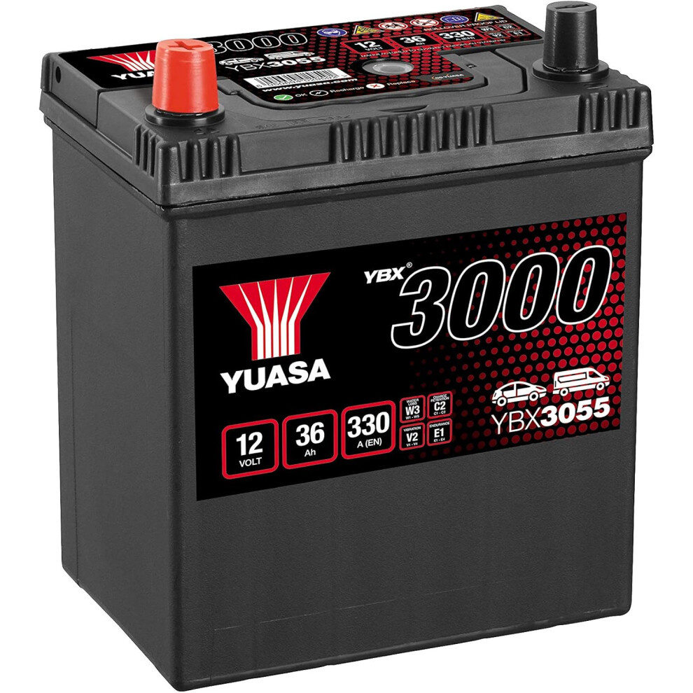 Yuasa Ybx3055 12V 36Ah 330A Smf Battery 90443275