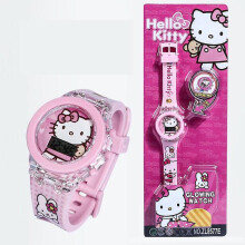 (KT Cat Watch) Wrist Watch Cartoon Flash Spiderman Frozen Elsa Watches With Adjustable Strap Gifts For Kids