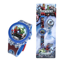 (Avengers Watch) Wrist Watch Cartoon Flash Spiderman Frozen Elsa Watches With Adjustable Strap Gifts For Kids