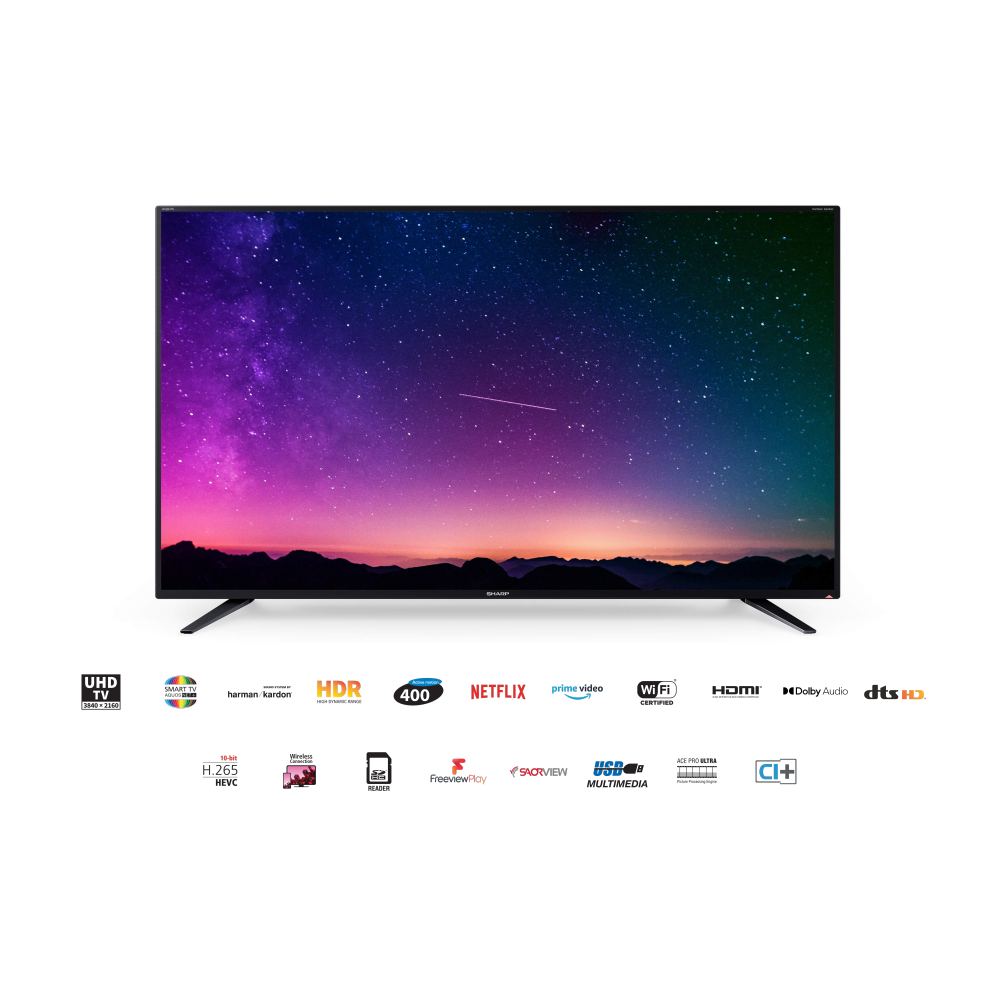 Sharp 4T-C43BJ2KF2FB 43" 4K Ultra HD Smart LED TV