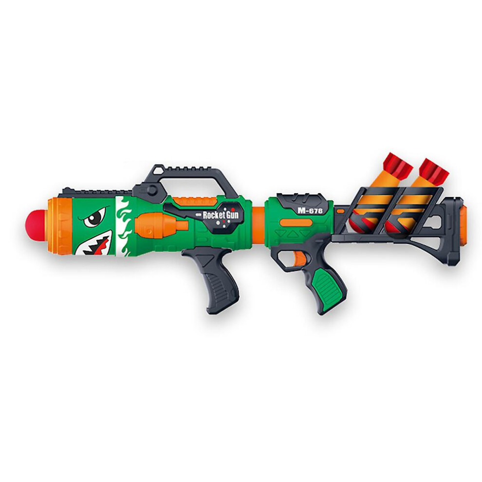 Toy Rocket Barrel Launcher For Kids Includes 3 Foam Rockets Shooting Game Toy Air Power Blaster Gun