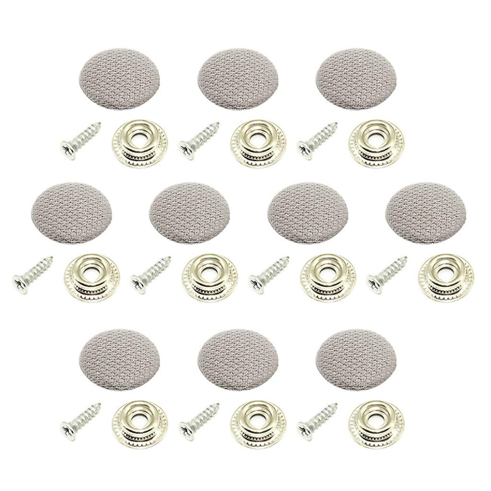 (Plaid ) Car Ceiling Fixing Screw Cap Roof Snap Rivets Retainer Headliner Button Fastener Gray 8107440885784