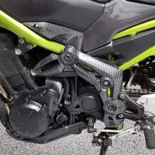 (Carbon fiber look) For Kawasaki Z900 2017 2018 2019 Left Right Frame Side Cover Cowl Panel Trim Body Fairing Cover Z 900 17 18 19 (black)