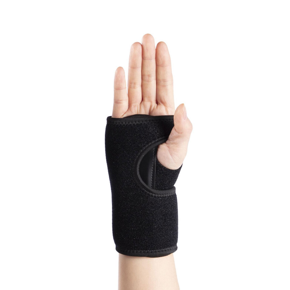 (Black, Right Hand) Steel Plate Support Strip Wrist Wrap Soft Flexible Breathable Wrist Wrap For Workouts Gymnastics Weightlifting