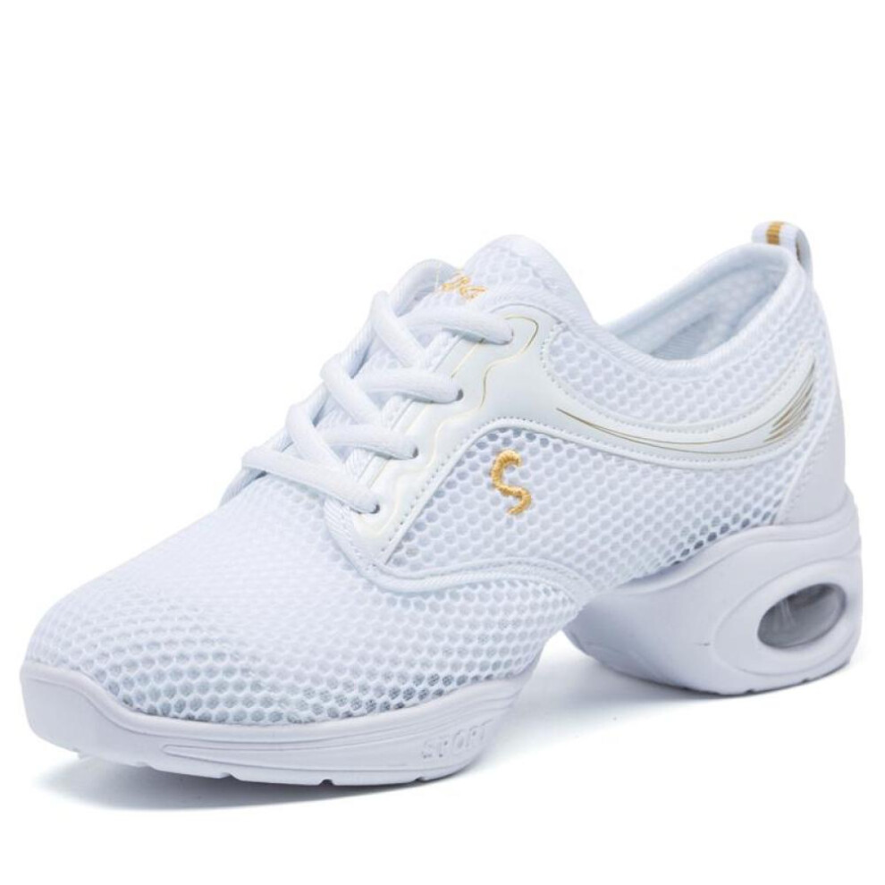 (white, 38) Women&apos;s Shoes Air Cushion Shoes Dancing Shoes Sports Shoes Breathable Mesh  Outdoor Shoes Women Sneakers
